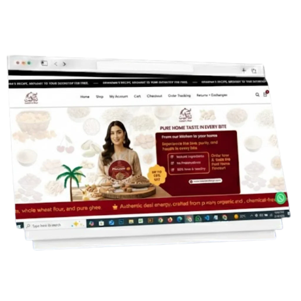 Lazzat-ul-Bayt organic panjiri website design