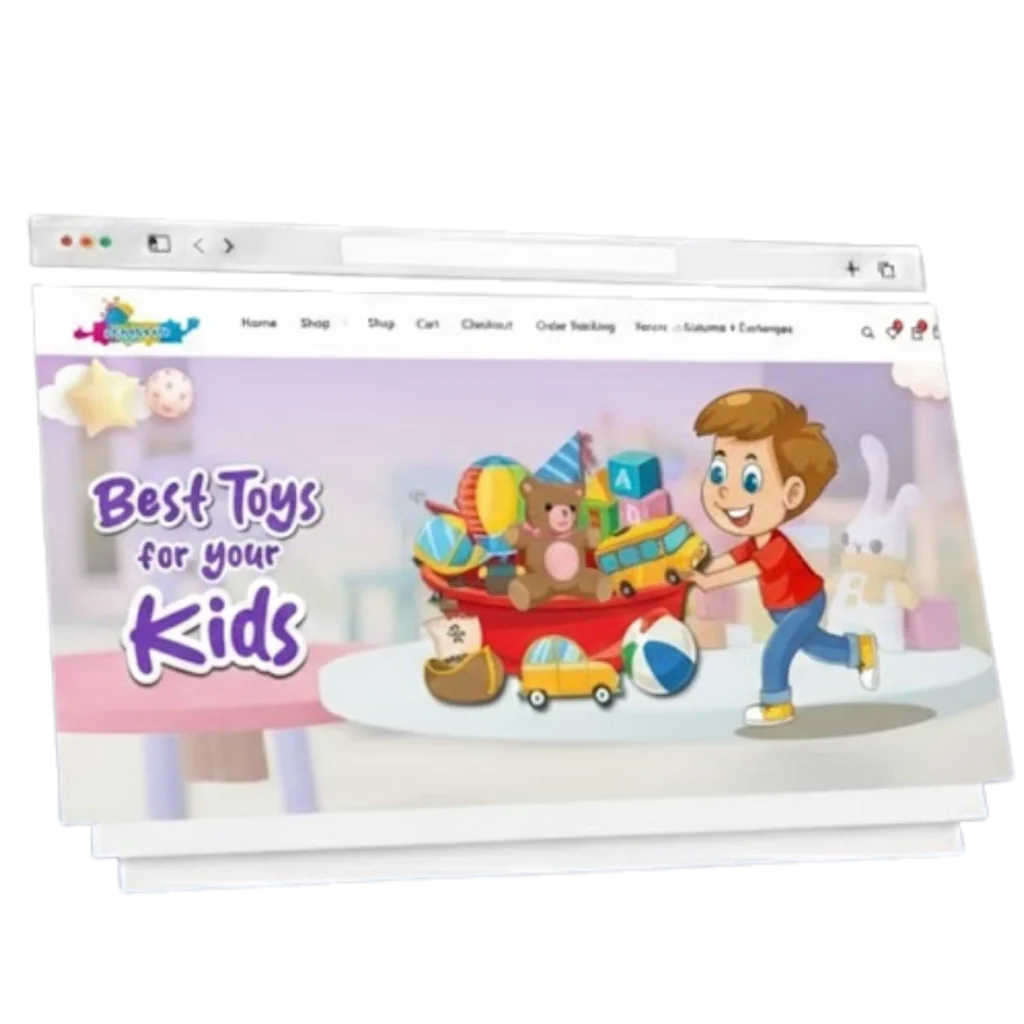 Geggleze childrens toy brand website design