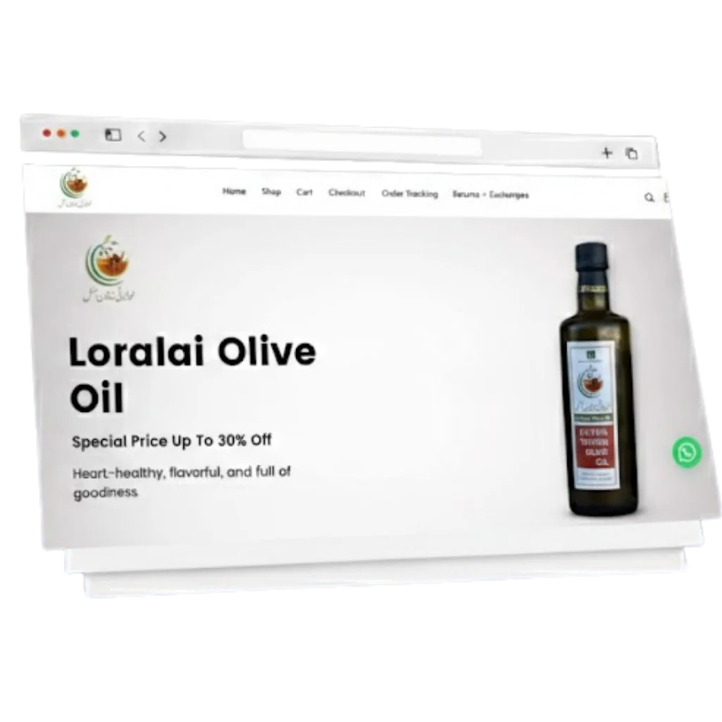 Loralai Olive Oil website design